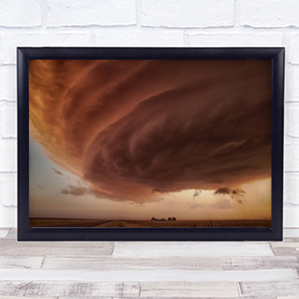 The Pink Storm Cloudy Thunderstorm New Mexico Wall Art Print