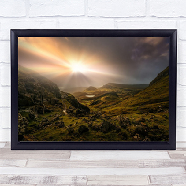 Trotternish Ridge Light Scotland Quiraing Sky Highlands Summer Isle Art Print