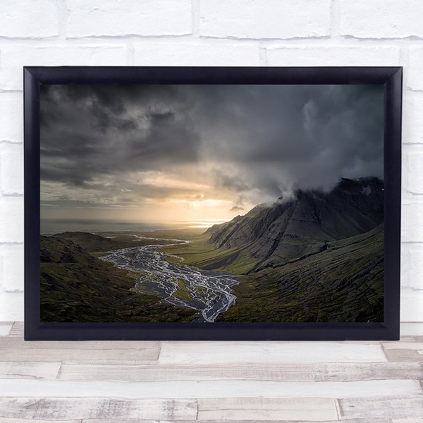 Vatnajokull Region In Southeast Of Iceland Nature Wall Art Print