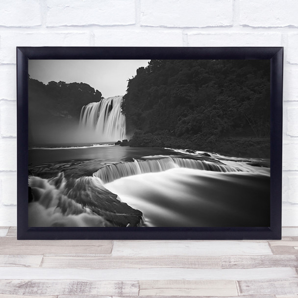 Waterfalls Guizhou China Waterfall Stream River Flow Flowing Wall Art Print