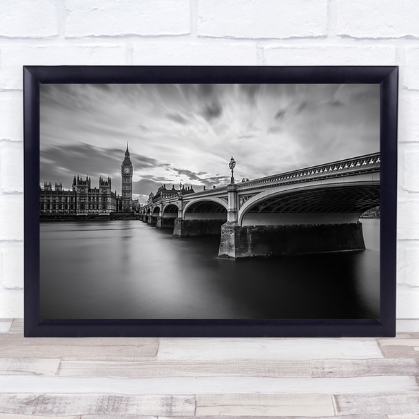 Westminster Serenity London Bridge Old Thames Ku Bigben Wall Art Print