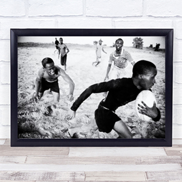 Break Action Sand Beach Game Match Sport Run Running Dash Wall Art Print