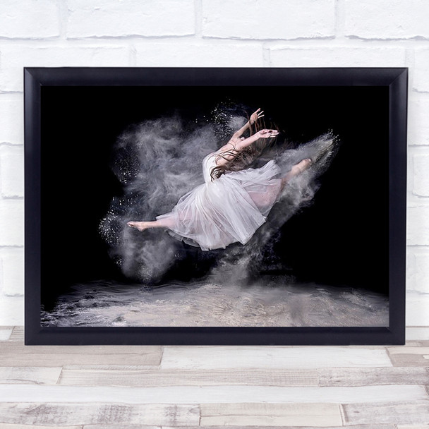 Cloud Dancer Jump Leap Performance Action Flour Dust Dance Wall Art Print