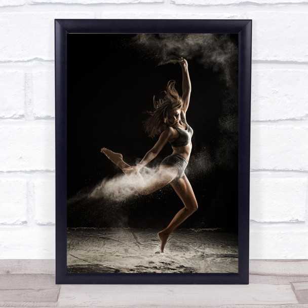 Dance Dancer Dancing Ballet Ballerina Gravity Jump Leap Woman Wall Art Print