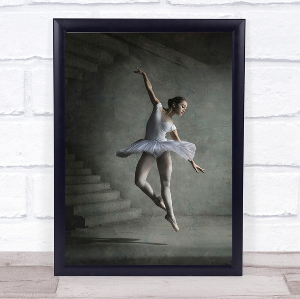 Dinka 1 Ballerina Dancer Gravity Balance Performance Stairs Wall Art Print
