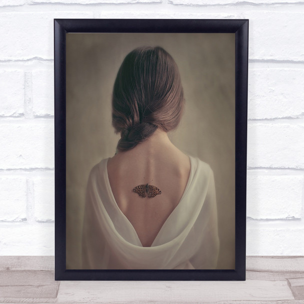 Imagine Butterfly Back Insect Emotion Feeling Soft Model Wall Art Print