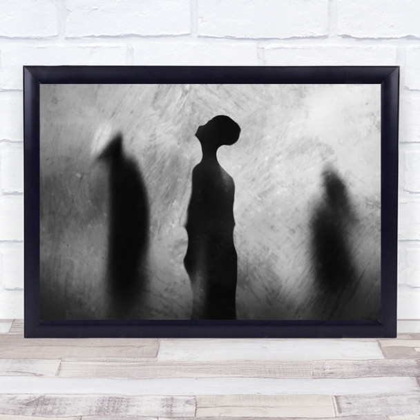 Two In One Boy Women Silhouette Figure Figures Blur Blurry Abstract Art Print