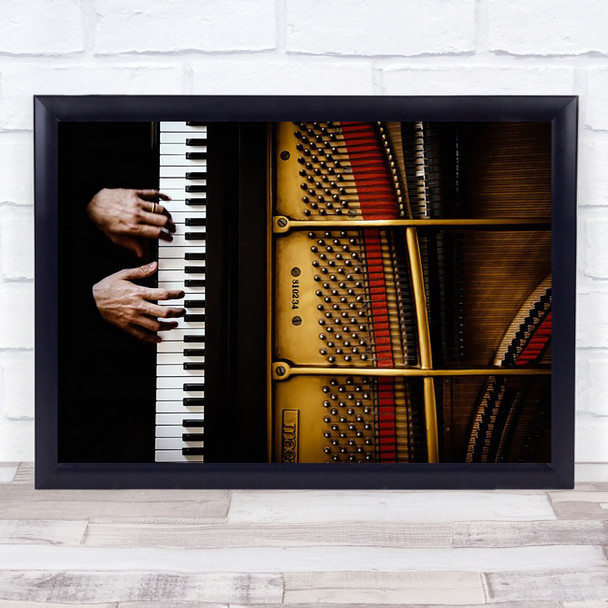 The pianist Piano Music Grand Strings Hands Hand Sound Play Wall Art Print