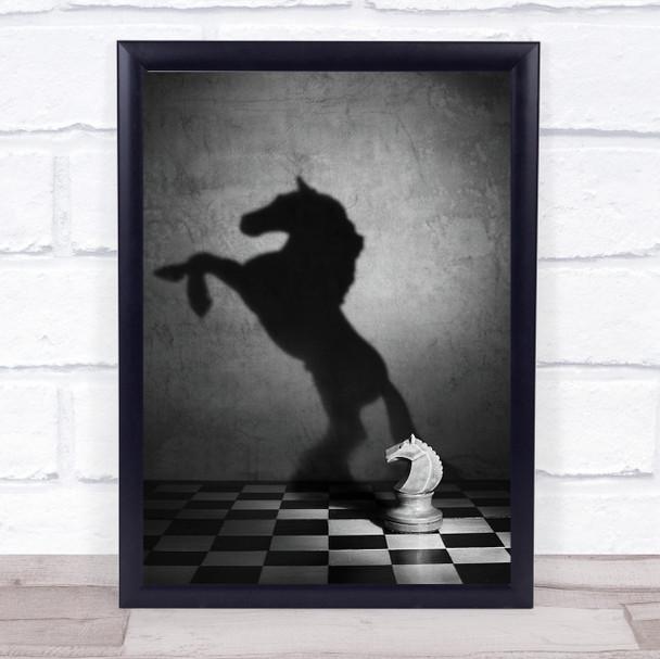 The Soul Of A Mustang Horse Chess Piece Game Play Playing Wall Art Print