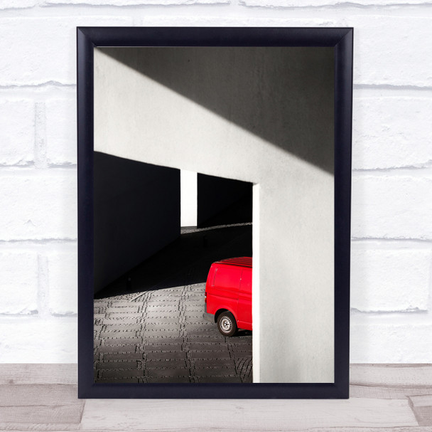 Red Selective Colours Truck Wall Art Print