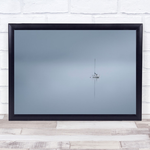 The Lonesome Boatman Boat Ireland Fog Serenity Cork Minimalism Wall Art Print