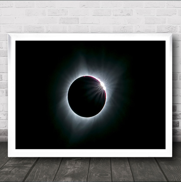 2017 total solar eclipse Sun Moon Astronomy Glow Wall Art Print