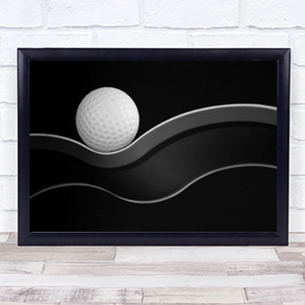 Craters Curves Golf Ball Wave Waves Graphic Wall Art Print