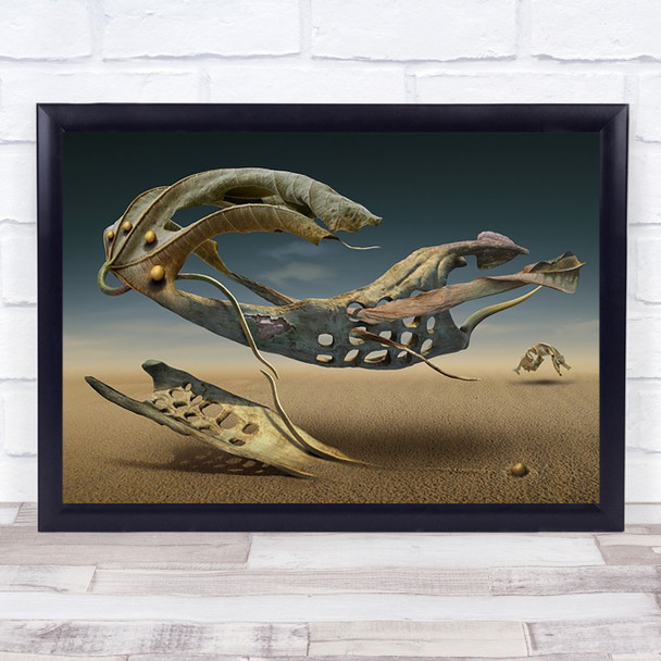 K214 Surreal Fantasy Dream Leaf Leaves Imagination Sand Wall Art Print