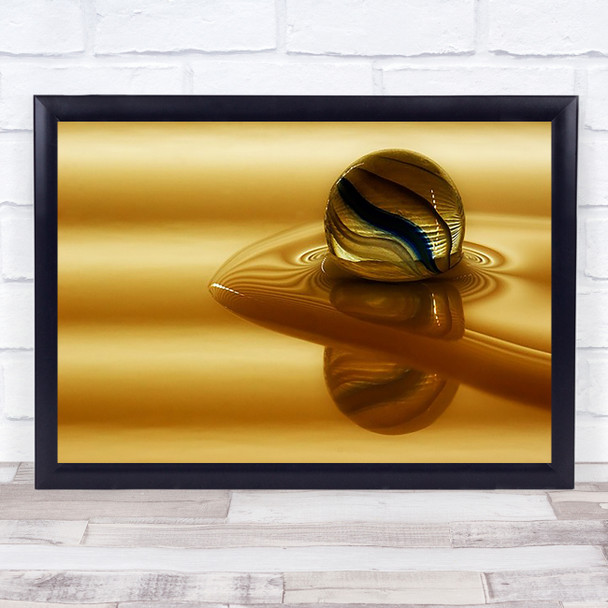 Liquid Gold Marble Reflection Glass Abstract Brisbane Golden Water Art Print