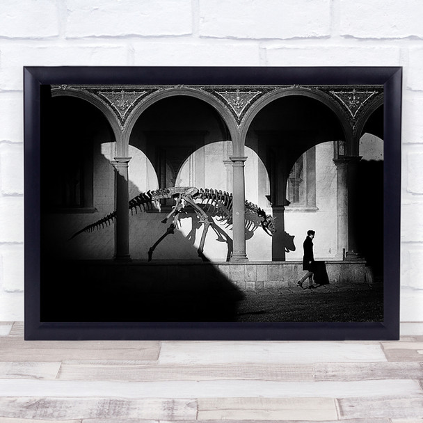 Skeleton Dinosaur Monster Person Arch Arches Museum Wall Art Print