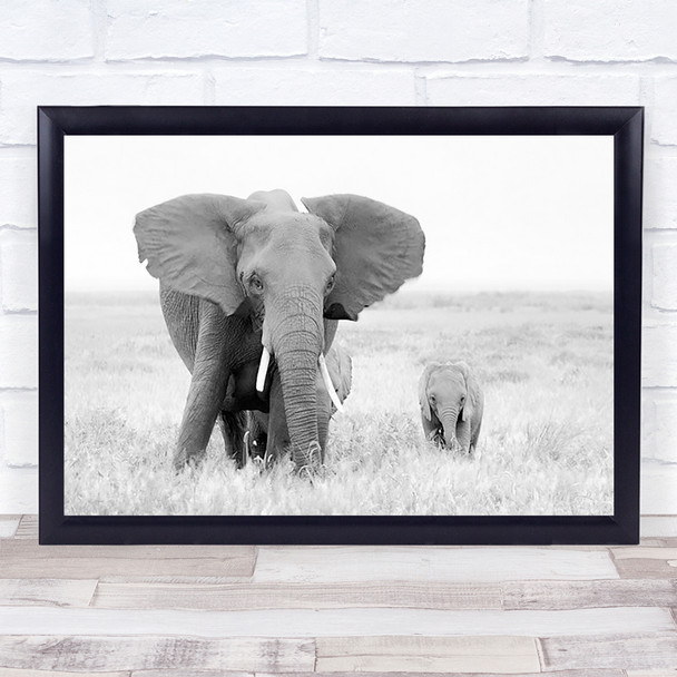 Stay Away Elephant Wildlife Nature Animal Cute Cub Safari Africa High Art Print