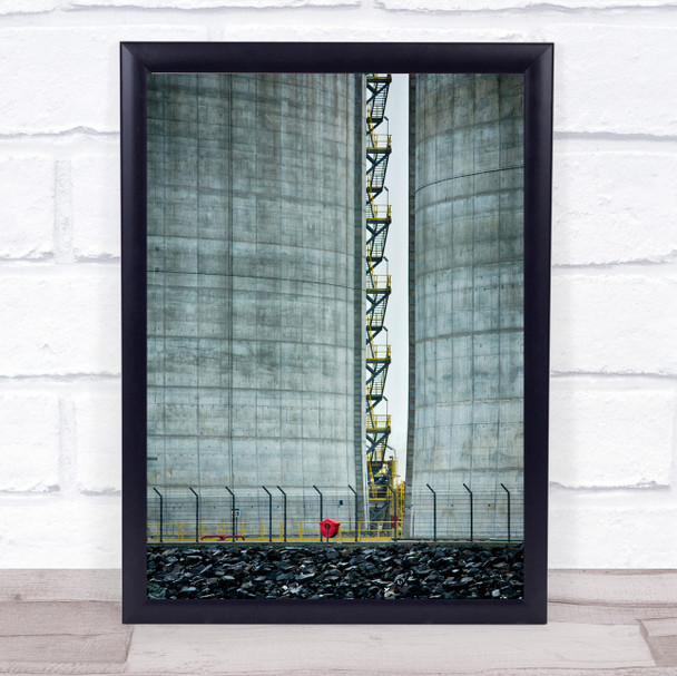 Industrial Silo Maeslantkering Silos Staircase Fence Concrete Wall Art Print Industrial Silo Maeslantkering Silos Staircase Fence Concrete Wall Art Print