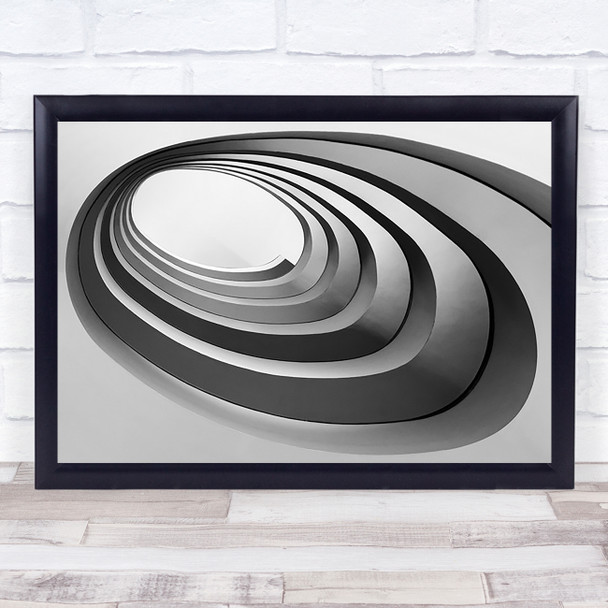 Loop Porto Hotel Spiral Stairs Staircase Swirl Twirl High Wall Art Print