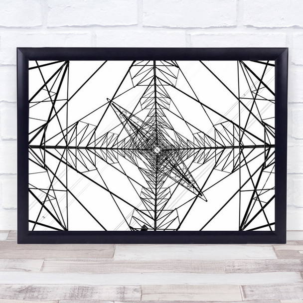 Pattern Abstract Tower Metal Perspective Industrial Geometry Art Print