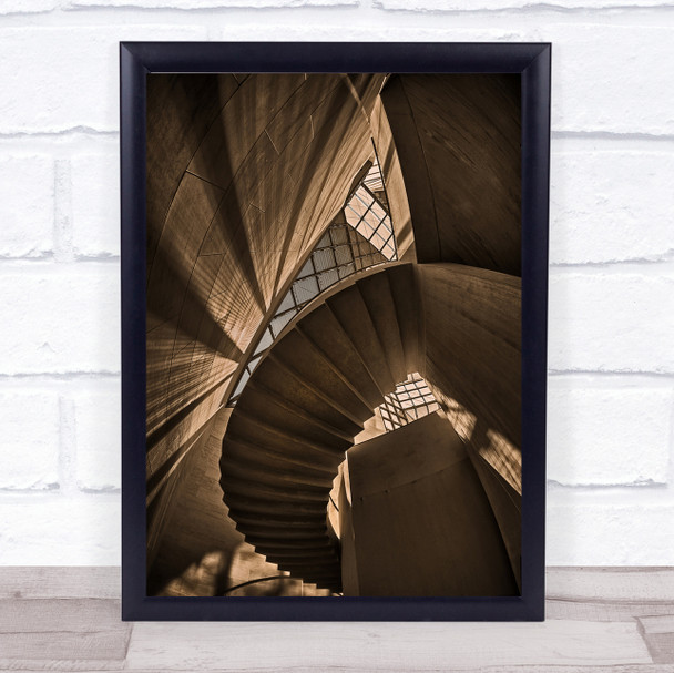 Staircase Shadow Light Windows Mumok Wall Art Print