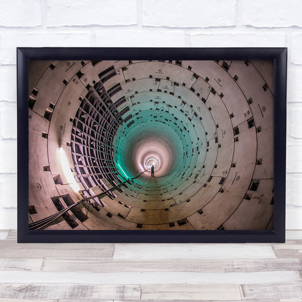 Tunnel Architecture Working Industrial Perspective Wall Art Print