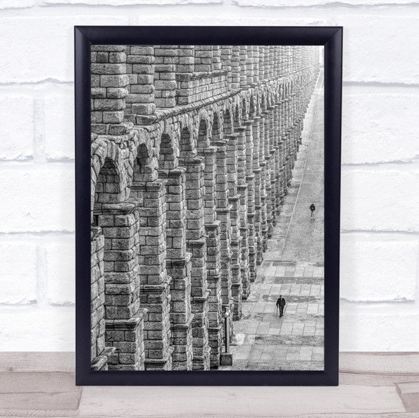 Urban City Street People Wonders Architecture Fog Wall Wall Art Print