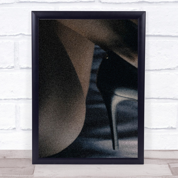 Autumn Heels Black Skin Thigh Sharp Thighs Back Wall Art Print