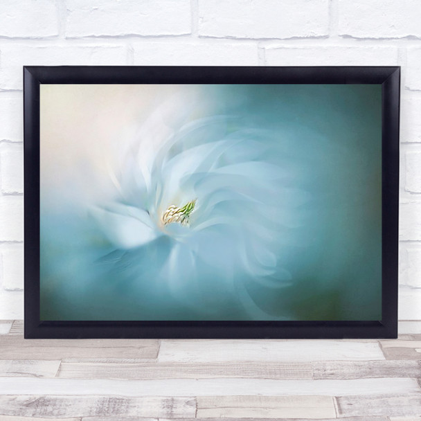 L Ballet Magnolia Flower Soft Flowers Illustration Sketch Wall Art Print