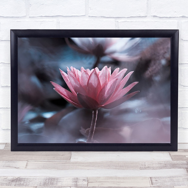 Silence Flower Flowers L Pink Botanical Pastel Wall Art Print