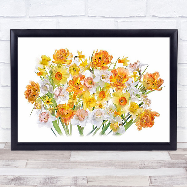 Summer Tulips and Daffodils Spring Wall Art Print