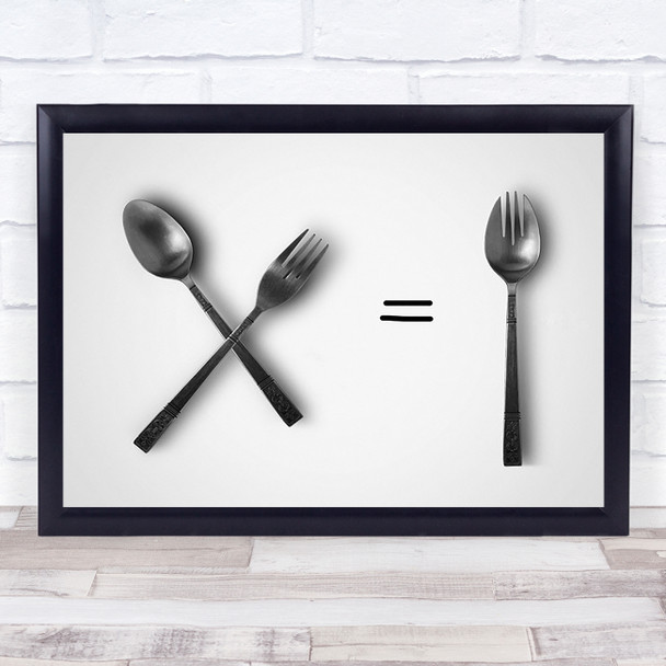 Intercross Mathematics Formula Metal Cutlery Wall Art Print