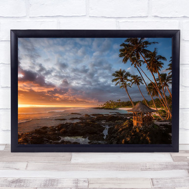 Beach Sunset Israel Landscape People Seascape Palmahim Fishing Wall Art  Print - Wild Wall Art