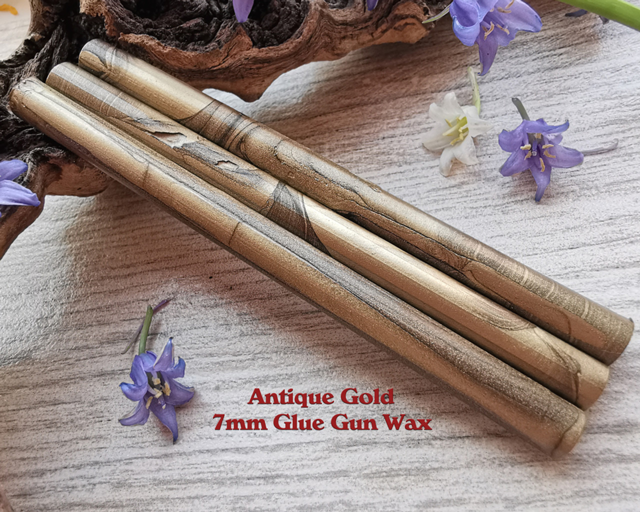 Old Gold Glue Gun Sealing Wax Sticks - Flexible
