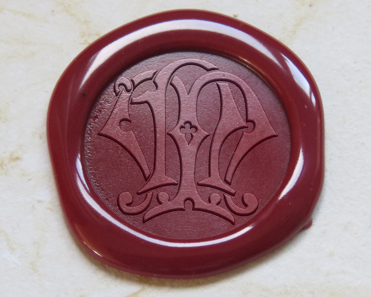 Burgundy Initial Monogram Wax Seal - Letter M (set of 10) Marketplace Wax  Seals by undefined