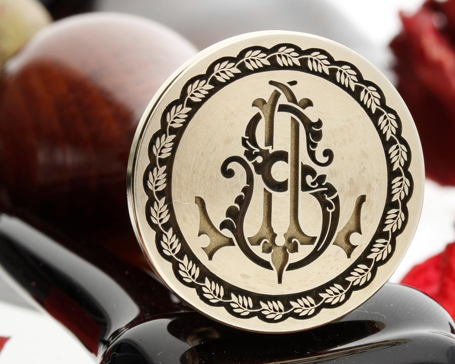 Victorian Monogram LS SL Stamp - CustomWaxNSeals