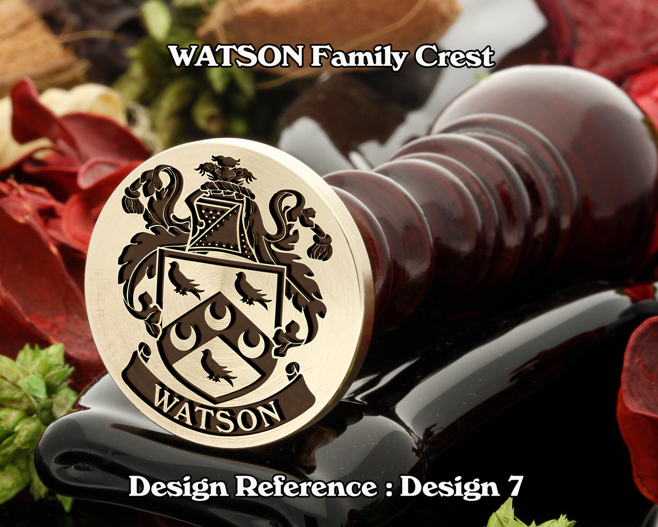Watson Family Crest Wax Seal Stamp Custom Wax N Seals watson-family-crest-wax-seal-stamp-custom-wax-n-seals