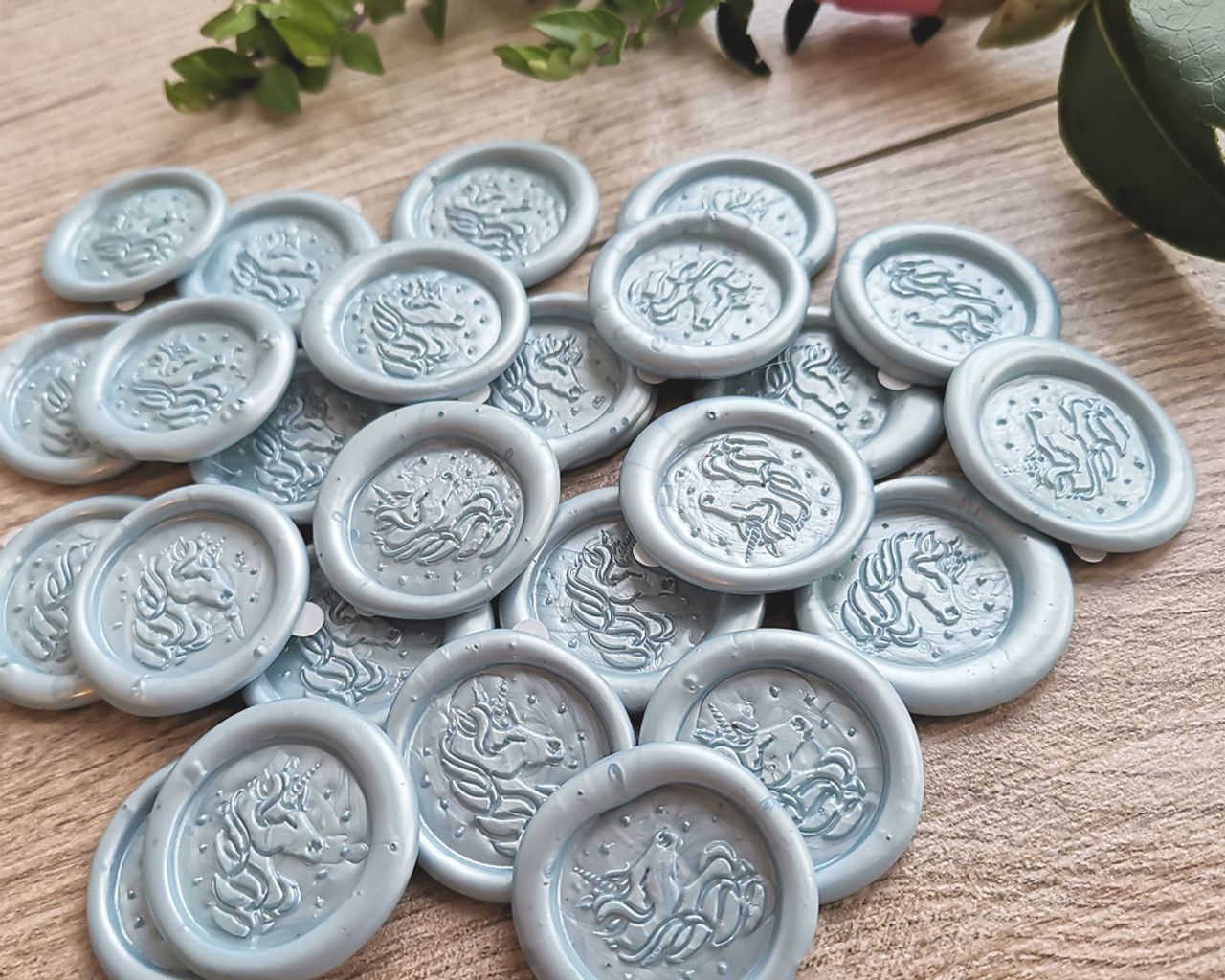 Botanical Adhesive Wax Seal Stickers 25Pk - Pre-Made from Real