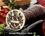 Page Family Crest Wax Seal D18