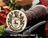 Hennessey Family Crest Wax Seal D4