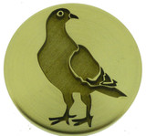 Engraved wax seal design, (photo reversed) Pigeon