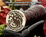 Insignia Three Dragons Wax Seal with additional text