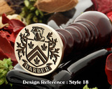 Barber Family Crest Wax Seal D18