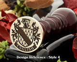 English Family Crest Wax Seal D4