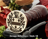 Hinds Family Crest Wax Seal D18