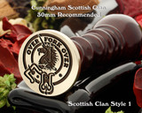 Cunningham Scottish Clan Wax Stamp D1