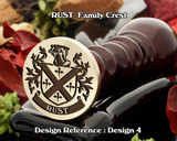 RUST Family Crest Wax Seal D4