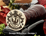 GRAVES Family Crest Wax Seal D1