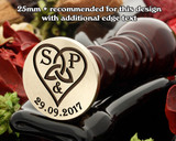 Trinity Heart D1 Wax Seal, add initials and edge text Trinity Heart D1 Wax Seal, add initials and edge text
