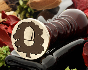 Oak acorn tree wax seal Oak acorn tree wax seal